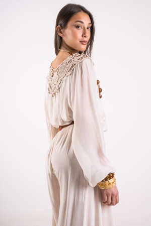 pantalon coordonné BLUSA Charm et Silk avec blouse de charme coordonné MACRAME et pantalon de soie avec chrame coordonné ...