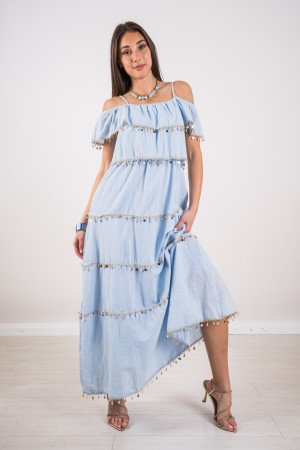 libelle Kleid mit Pausen mit Pailletten Kleid Dragonfly bricht mit Paillettenkleid-Libellenkleid in Balze mit Pailletten