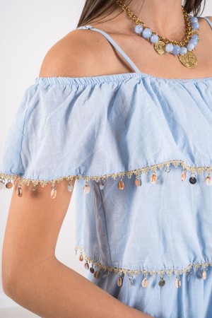 dragonfly Vestido con roturas con lentejuelas Dragonfly Roths con vestido de libélula con lentejuelas en Balze con lentejuelas