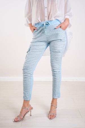 pantalons Minerva Animalier avec paillettes Pantalon Minerva Animalier avec des pantalons de mineurs de la paillettes ... \ T.