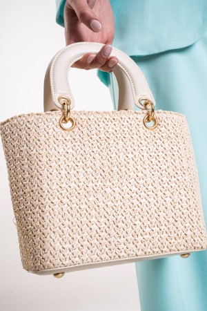 Chantal handbag with straw inserts Chantal handbag with straw inserts Chantal handbag with straw inserts