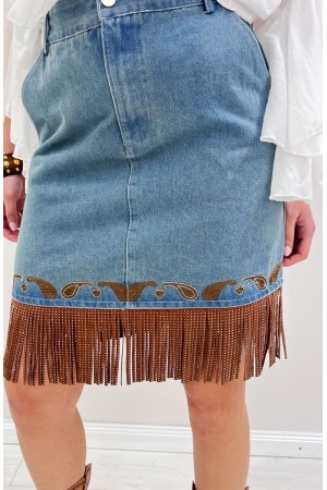 Colorado Rock in denim mit Fransen und Nieten Colorado Rock in denim mit Fransen und Nieten Colorado Rock in denim mit Fransen .