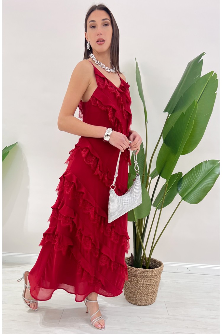 Fiesta Rouge Kleid mit Spitze Fiesta Kleid Rouge mit Spitze Fiesta Kleid Rouge mit Spitze