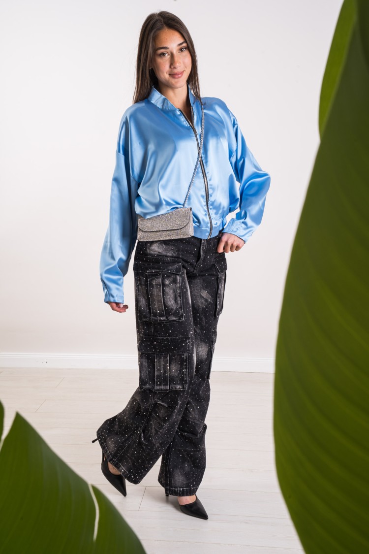 patty Bomber Patty Bomber Patty Satin Bomber Patty in Satin