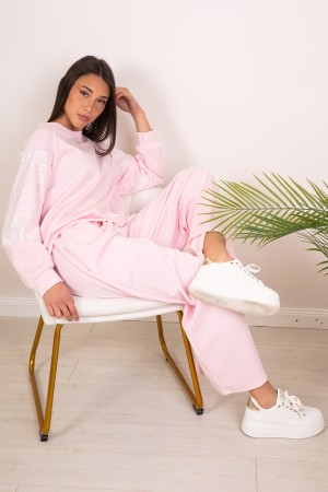 coordinato clarissa maglia e pantalone con pizzo  coordinato clarissa maglia e pantalone con pizzo  coordinato clarissa magli...