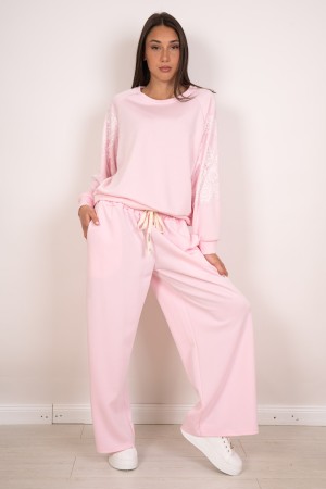 koordinierte Clarissa-Strick- und Hosen mit Spitzen-koordinierter Clarissa-Strickung und Hose mit Spitzen-koordinierten Clarissa