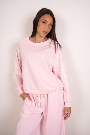 coordonné Clarissa Knit and Pantalon avec dentelle coordonnée Clarissa Tricot et pantalon avec dentelle coordonnée Clarissa Magl