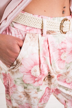 Pantalone Lolita con fantasia fiori peonie Pantalone Lolita con fantasia fiori peonie Pantalone Lolita con fantasia fiori peonie