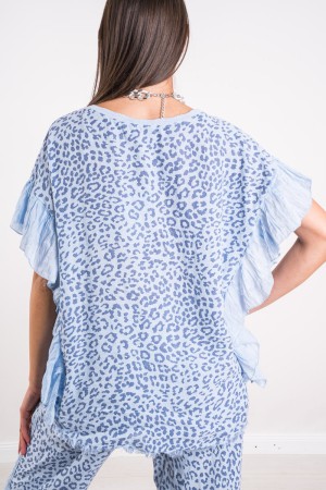 Koordinierte Savana Animalier Leinen mit Detail-ROOCHES-Koordinierter Savana Animalier-Leinen mit Detail-ROOCHES COUNTINAT ...