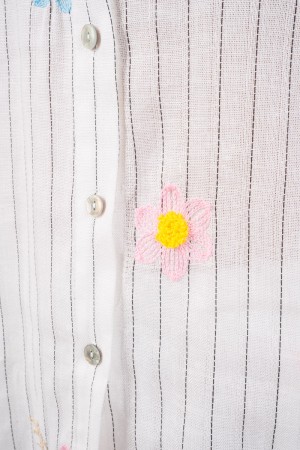Coordinated Rainbow Striped with Daisies and Rhinestone Rhinestone Rainbow Strass With Daisies And Rhinestone Coo Pockets ...