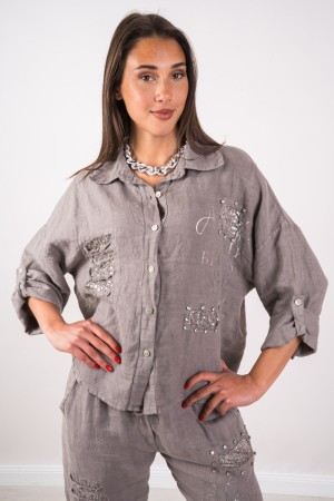 Coordinato Cherie con decori in strass e pailletes Coordinato Cherie con decori in strass e pailletes Coordinato Cherie con d...