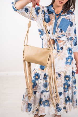 Borsa Noemi con frangia e manico con nodo  Borsa Noemi con frangia e manico con nodo  Borsa Noemi con frangia e manico con nodo