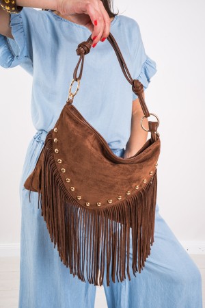 Bolsa de jade con tachuelas y bolsa de jade franja con tachuelas y bolsa de jade franja con tachuelas y franja