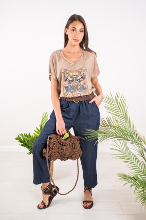 Molly T-shirt con impresión y pequeños tachuelas Molly camiseta con impresión y tachuelas pequeñas Molly camiseta con impresión 