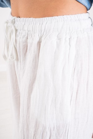 Pantalones Léa en pantalones de lino suave Léa en lino suave Léa Pantalones en ropa suave