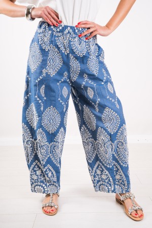 Pantalone Lioré denim con ricami traforati Pantalone Lioré denim con ricami traforati Pantalone Lioré denim con ricami traforati
