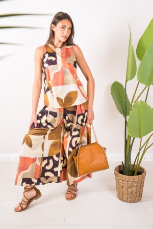 Coordinated Mondrian with geometric printed Mondrian with coordinated geometric print Mondrian with geometric print