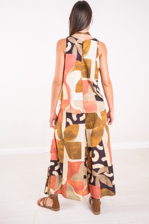 Koordinierter Mondrian mit geometrischer gedruckter Mondrian mit koordinierter geometrischer Print Mondrian mit geometrischen Dr
