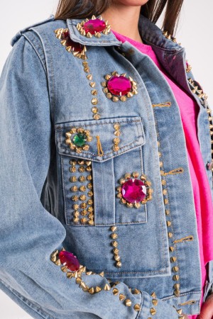 Chaqueta de Nueva York en Denim New York Chaqueta en Denim New York Chaqueta en Denim