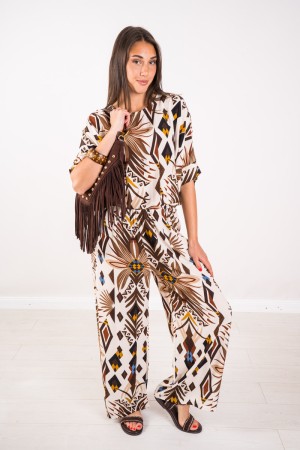 Coordinato Klimt con stampa geometrica e fiorata  Coordinato Klimt con stampa geometrica e fiorata  Coordinato Klimt con stam...