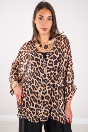 Blusa Avéline Animalier Blusa Avéline Animalier Blusa Avéline Animalier