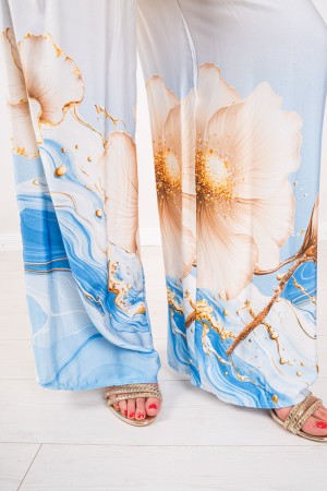 Koordinierte Floria mit Blumen Druck und Golddetails Floria mit Blumen Druck Blumen und Details Gold Koordinierte Florie mit ...