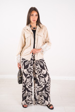 Safari jacket in Ecocamoscuscio with front pockets Safari jacket in Ecocamoscio with front pockets Safari jacket in Ecocamos ...