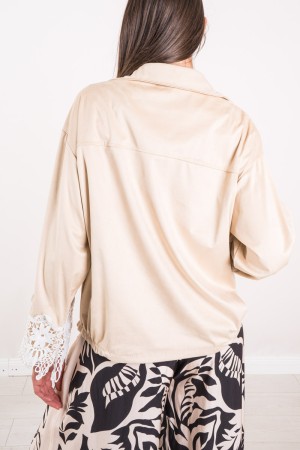 Safarijacke in Ecocamoscious mit Fronttaschen Safarijacke in Ecocamoscio mit Fronttaschen Safarijacke in Ecocamos ...