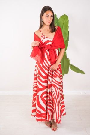 Robe de la jungle avec une robe de jungle imprimée zébré avec une robe de jungle imprimée zébré avec imprimé zèbre