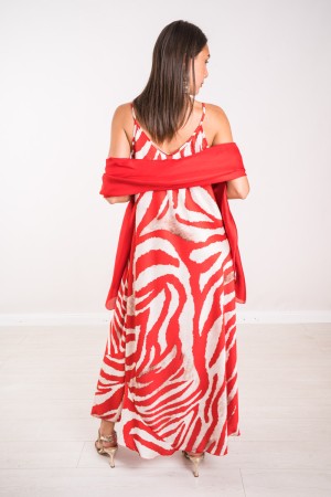 Dschungelkleid mit Zebra-Druck-Dschungelkleid mit Zebra-Druck-Dschungelkleid mit Zebra-Druck