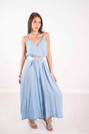 Tuta Fiocco in denim  Tuta Fiocco in denim  Tuta Fiocco in denim