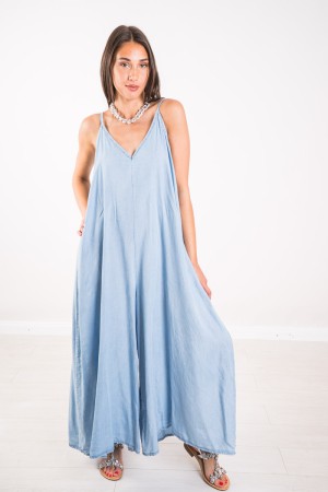 Tuta Fiocco in denim  Tuta Fiocco in denim  Tuta Fiocco in denim