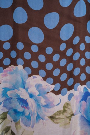 Dusty Polka Dusty Robe avec robe d'impression florale Polka Polka Polka Polka avec fond Floral Imprimer Robe Polka Polka avec St