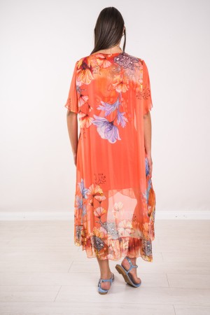 Robe Gardenia Rouge avec imprimé floral Gardenia Rouge Robe avec impression florale Gardenia Rouge Rouge à imprimé floral