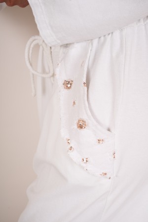 pantalone tiziana in tuta con strass  pantalone tiziana in tuta con strass  pantalone tiziana in tuta con strass