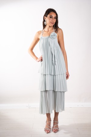 lUCREZIA LONG LUCREZIA Vestido largo vestido Lucrezia plisado vestido largo plisado Lucrezia