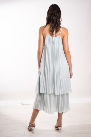 lange Lucrezia-Plissee Kleid langes Kleid Lucrezia-Plissee-Kleid langes Plissee Lucrezia