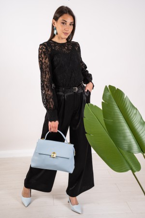 coordinada Blusa de encaje Berlín y pantalones satinados Coordinó Berlín Blusa de encaje y pantalones satinados coordinados berl