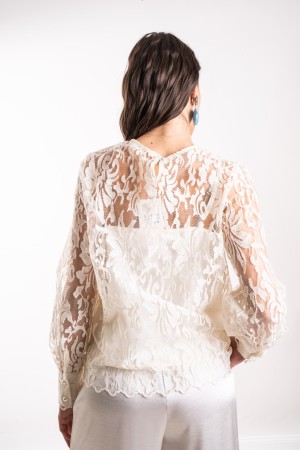 coordinato berlino blusa in pizzo e pantalone in raso  coordinato berlino blusa in pizzo e pantalone in raso  coordinato berl...