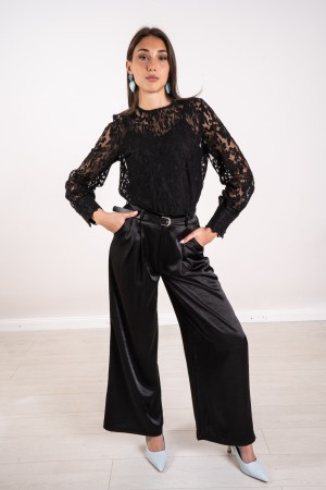 coordinada Blusa de encaje Berlín y pantalones satinados Coordinó Berlín Blusa de encaje y pantalones satinados coordinados berl