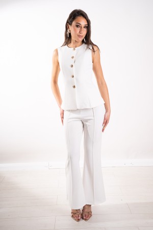 el chaleco coordinado de Sofia y los pantalones básicos coordinaron el chaleco de sofia y los pantalones básicos coordinados a S