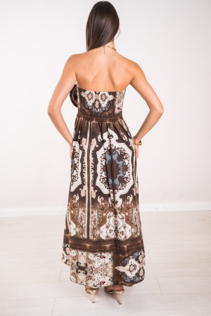 Naida long dress with brooch flower Naida long dress with brooch flower Naida long dress with flower brooch