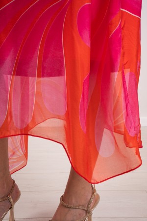 vestido largo Wendy Silk Caftan Fantasy Vestido largo Seda de Wendy Caftan Fantasy Vestido largo Wendy Caftan Silk Fan ... \ T.