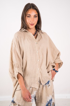 Coordinated Linen Southern Southern Shirt and Fantasy Trousers Fine Flower Coordinated Linen Southern Sheridness with Tin Shirt 