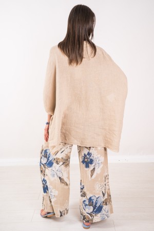 Draps coordonné Chemise sud du Sud et pantalons fantastiques Fine fleur de la fleur de lin de draps méridionned avec une chemise