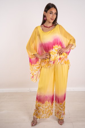 coordinated silk valeria blouse and fantasy pants Animalier coordinated silk silk fancy and pant fantasy ...