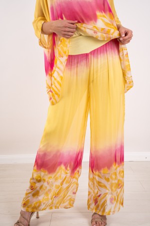 coordinated silk valeria blouse and fantasy pants Animalier coordinated silk silk fancy and pant fantasy ...