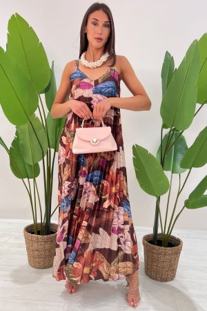 Paris Dress Fantasy Flower Pleated Dress Paris Fantasy Flower Pleated Dress Paris Fantasy Flower Pleated