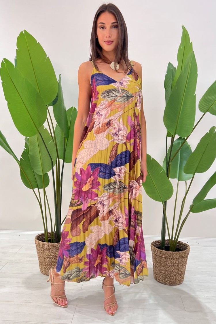 Robe de Paris Fantasy Fleur Plissée Robe Plisée Paris Fantasy Fleur Robe Plissée Paris Fantasy Fleur Plissé