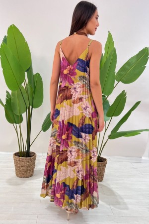 Paris Kleid Fantasie Blume Falten Kleid Paris Fantasie Blume Falten Kleid Paris Fantasie Blume Falten